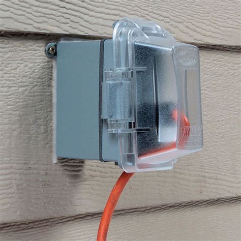 are there protective covers for outdoor electrical meter boxes|outside electric outlet box cover.